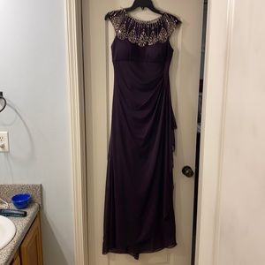 Plum colored event gown
